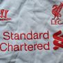 Liverpool Warrior Standard Chartered Jumper Sweater white red Size L Football Soccer Image 2