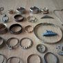Used costume jewellery pendants bracelets rings including gold plated watch and bracelet Image 9