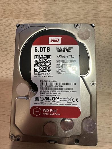 Wd Red 6tb Nas Hard Drive Model: Wd60efrx - 160 Each