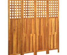 4-Panel Room Divider 161x2x170 cm Solid Acacia Wood