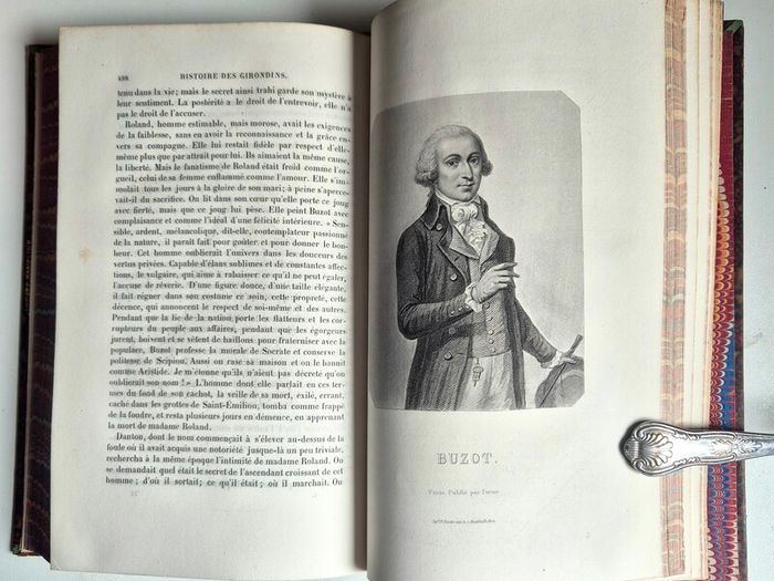 Very Scarce, Excellent Condition. Antique Set of French books, Histoire des Girondins by Lamartine.