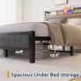 3ft Upholstered Bed Frame with Charging Station/USB Ports and LED Lights Image 5