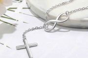Beautiful Necklace 925 Cross Infinity