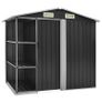 Garden Shed with Rack Anthracite 205x130x183 cm Iron Image 2