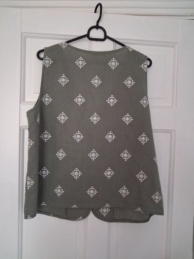 CoOrd Set - Trousers Waistcoat - Sage Green - UK 12 - Cotton Linen mix
