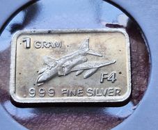 F4  1 gram .999 Silver Bar