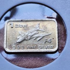 F4  1 gram .999 Silver Bar