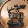 Vintage Copper African Kudu metal 3D wall hanging Image 4