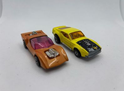 Vintage Matchbox Super Fast Gruesome Twosome and Boss Mustang