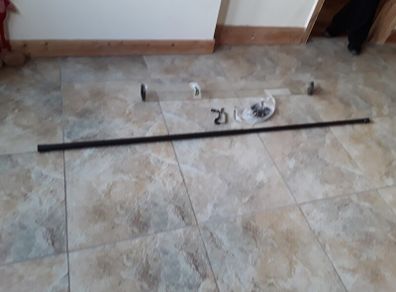 black metal pole