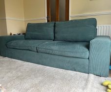 IKEA KIVIK 3 Seater Sofa Blue Teal Corduroy