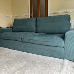 IKEA KIVIK 3 Seater Sofa Blue Teal Corduroy