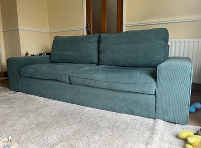 IKEA KIVIK 3 Seater Sofa Blue Teal Corduroy