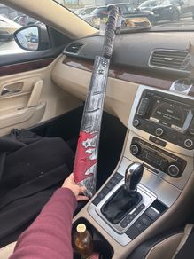 toy machete tags on