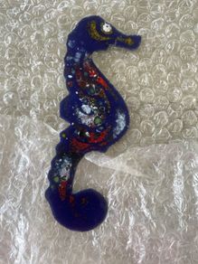Vintage Handmade Enamel Seahorse