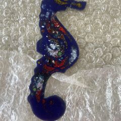 Vintage Handmade Enamel Seahorse