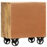Side Cabinet with Wheel 70x40x75 cm Solid Mango Wood Image 6
