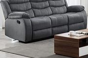 3 Seater Fabric Recliner Sofa, Grey