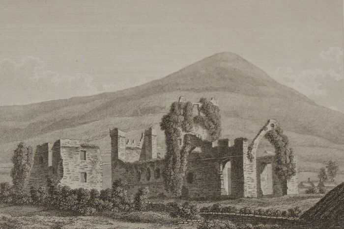 Carlingford Abbey County Louth 1797 Antique Print