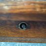 Antique extendable oak table and 4 carved oak chairs Image 4
