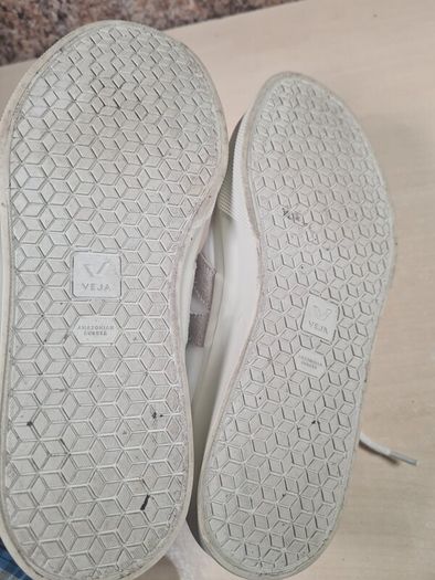 Womens VEJA CAMPO trainers runners white leather grey suede Logo Size UK 5 EU 38 (AT1)