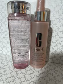 Lancome Hydrating And Smoothing Micellar Water And Clinique Moisture Surge Face Spray