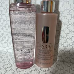 Lancome Hydrating And Smoothing Micellar Water And Clinique Moisture Surge Face Spray