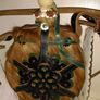 Vintage Hungarian Folk Art Canteen Flask Image 2