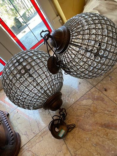 Chandeliers (2) large pieces  3 light -heavy