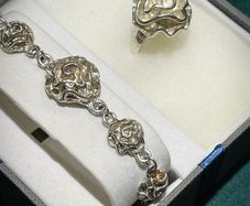Sterling Silver 925 r ring and bracelet set