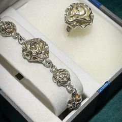 Sterling Silver 925 r ring and bracelet set