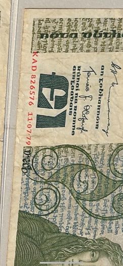4 banknotes 1 pound used , selling as 1 lot