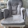 Grey Reclining Glider Chair & Footrest | Excellent Comfort Image 6