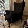 Charcoal Wingback Arm Chair Image 6