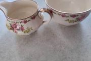 Alfred Meakin England Rosecliff Pattern Creamer &amp; Sugar Bowl, Tableware,Rose and Leaf Design