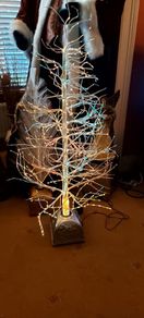 White Twig fibre optic Christmas Tree.