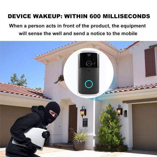 Smart Doorbell Video Camera Alarm Phone Security Wireless SD Card Record