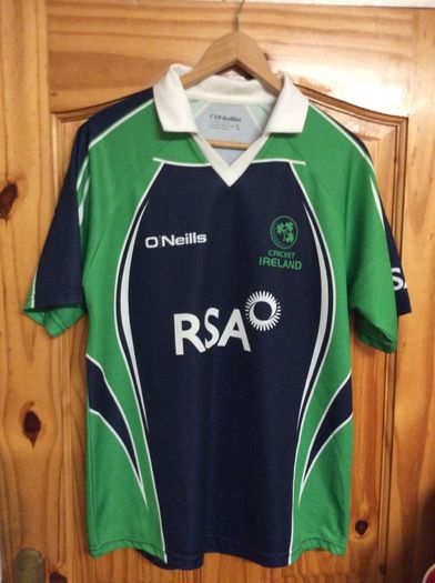Cricket Ireland. Official Oneills Mens Home Jersey. Collect In Dublin Or Receive Via Post.