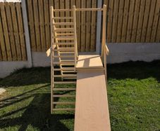 Kids wood slide and climbing