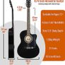 Size 4/4 Cutaway Acoustic Guitar Pack Bundle for Beginners - 6 Months FREE Lessons, Bag, Strap, Picks and Spare Strings (FREE SHIPPING) Image 2