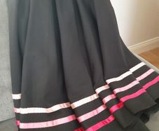 Ballet Character skirt, 3 pink Ribbon Stripes