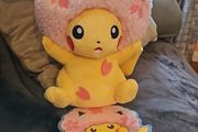 Tokyo Pokemon Center DX Limited Plush doll Sakura Afro Hair Pikachu Japan rare