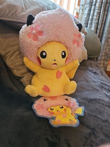 Tokyo Pokemon Center DX Limited Plush doll Sakura Afro Hair Pikachu Japan rare