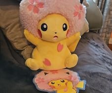 Tokyo Pokemon Center DX Limited Plush doll Sakura Afro Hair Pikachu Japan rare
