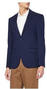 Amazon Brand Find Mens Slim Fit Blazer Navy Blue Size S
