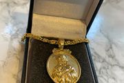 Gold Mary pendant