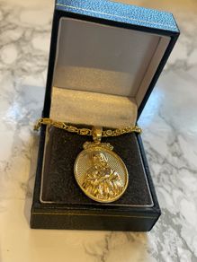 Gold Mary pendant