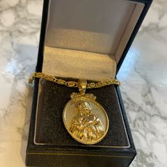 Gold Mary pendant