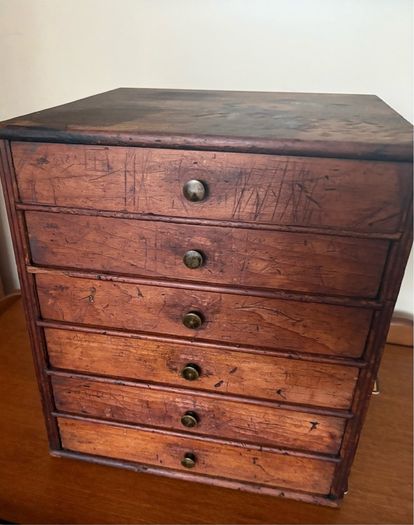 Antique petit watch makers workshop drawers c1890