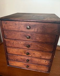 Antique petit watch makers workshop drawers c1890